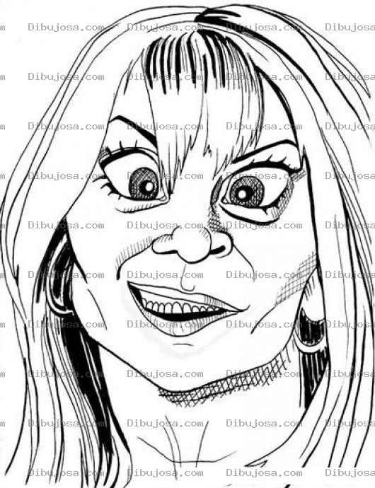 Dibujo para colorear Dibujo De Mujer Bizca Para Pintar Y Colorear Ojos Bizcos Mujer Con Ojor Torcidos