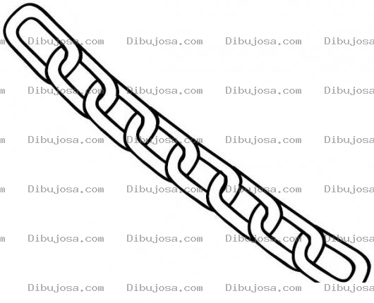 Dibujo para colorear Cadena Con Eslavones Gruesos Para Pintar Y Colorear