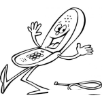 Dibujo para colorear Dibujo De Telefono Celular Flip Con Patas Y Manos Para Pintar Y Colorear