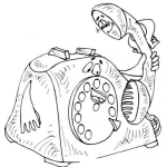 Dibujo para colorear Dibujo Para Colorear Telefono De Mesa Con Numeros En Disco Para Discar