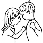 Dibujo para colorear Dibujo De Nina Y Nino Peleando Para Pintar Y Colorear