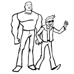 Dibujo para colorear Dibujo De Guardaespaladas Para Pintar Y Colorear