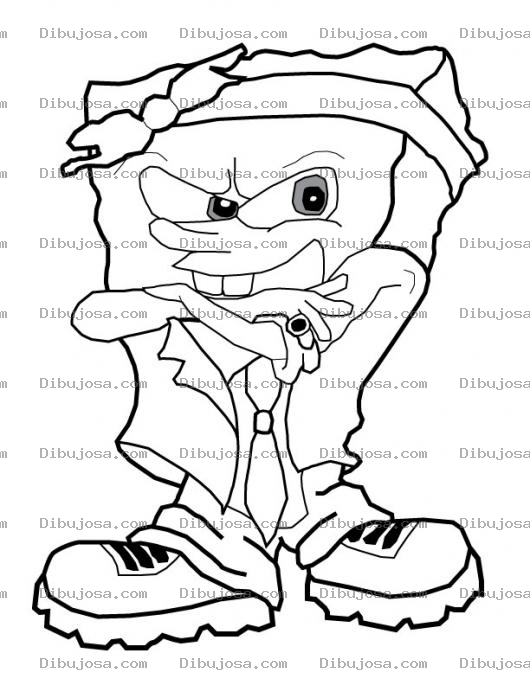 Dibujo para colorear bob esponja para colorear