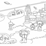 Dibujo para colorear Dibujo De Teleferico Del Futuro Para Pintar Y Colorear