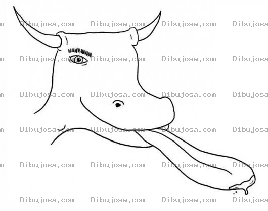 Dibujo para colorear Lengua De Vaca Para Imprimir Pintar Y Colorear Dibujo De Lenguadevaca