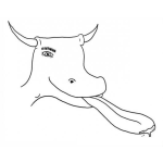 Dibujo para colorear Lengua De Vaca Para Imprimir Pintar Y Colorear Dibujo De Lenguadevaca