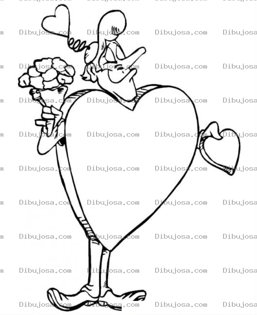 Dibujo para colorear Dibujo De Hombre Enamorado Con Cuerpo De Corazon Para Pintar Y Colorear Hombrecorazon