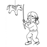 Dibujo para colorear Dale Duro Dale Duro Dibujo De Nina Pegandole A Una Pinata Para Pintar Y Colorear Una Pinata De Cumpleanos Daleduro