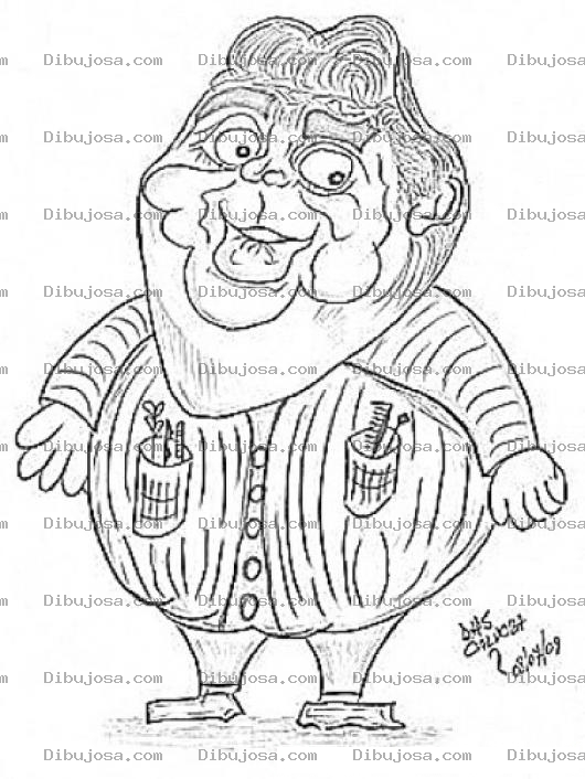 Dibujo para colorear Dibujo Del Gordo Porcel Para Pintar Y Colorear A La Cama Con Porcel