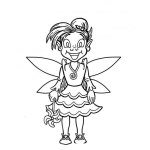 Dibujo para colorear Dibujo De Nina Hada Madrina Para Pintar Y Colorear