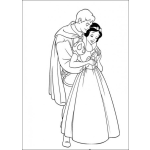 Dibujo para colorear Blancanieves y el principe