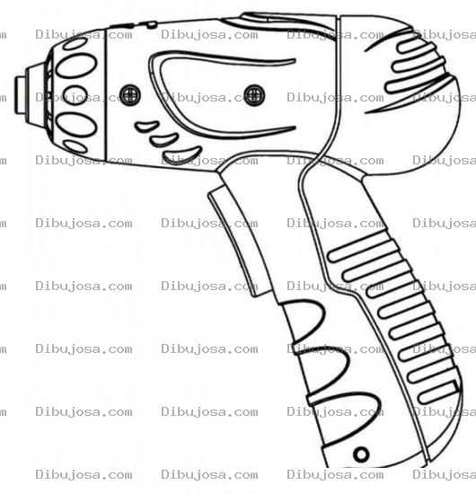 Dibujo para colorear Dibujo De Desarmador Electrico Para Pintar Y Colorear Destornillador Motorizado