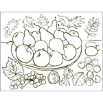 Dibujo para colorear Plato De Frutas Para Pintar Y Colorear
