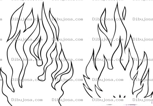 Dibujo para colorear Ibujo De Fuego Para Pintar Y Colorear