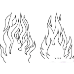 Dibujo para colorear Ibujo De Fuego Para Pintar Y Colorear