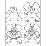 Dibujo para colorear Como Dibujar Un Vaquero