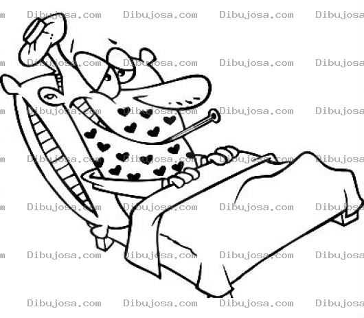 Dibujo para colorear Enfermo De Amor Para Pintar Y Colorear Dibujo De Un Enfermo Enamorado Para Pintar Y Colorear