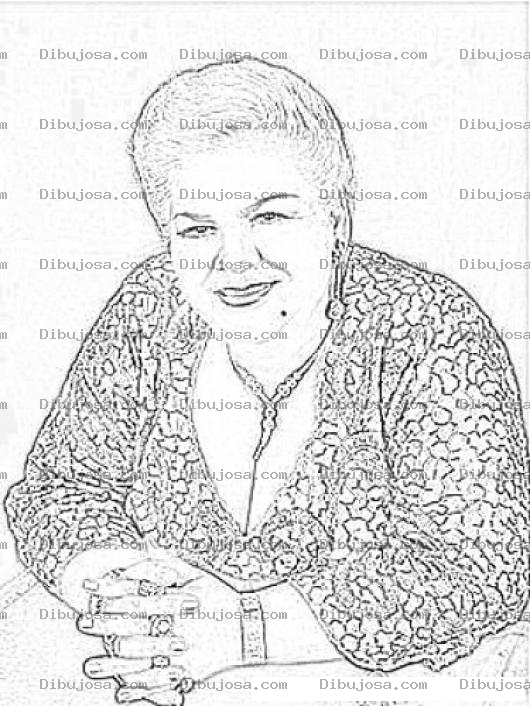 Dibujo para colorear Paquitaladelbarrio Dibujo De Paquita La Del Barrio Para Pintar Y Colorear A La Cantautora De Rata De Dos Patas Te Estoy Hablando A Ti