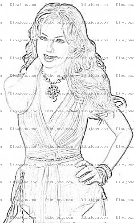 Dibujo para colorear Thalia Dibujo De La Cantante Y Acriz Mexicana Talia Para Pintar Y Colorear A Thaliathalia