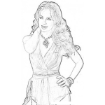 Dibujo para colorear Thalia Dibujo De La Cantante Y Acriz Mexicana Talia Para Pintar Y Colorear A Thaliathalia