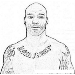 Dibujo para colorear Mikekyle Dibujo De Mike Kyle Peleador De Mma De Strikeforca Para Pintar Y Colorear