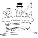 Dibujo para colorear Pastel De Navidad Para Pintar Y Colorear Dibujo De Pastel Navideno