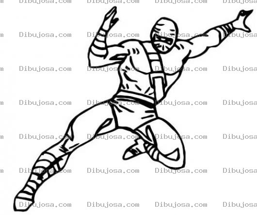 Dibujo para colorear Dibujo De Ninja En El Aire Para Pintar Y Colorear Ninjaninja