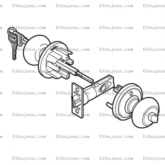 Dibujo para colorear Perilla De Puerta Para Pintar Y Colorear