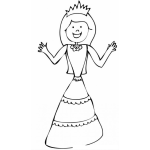 Dibujo para colorear Dibujo De Princesita Con Corona Para Pintar Y Colorear Tiara De Diamantes