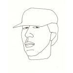 Dibujo para colorear Dibujo De Chino Con Gorra Para Pintar Y Colorear