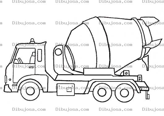 Dibujo para colorear Camion De Cemento Para Pintar Y Colorear