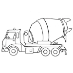 Dibujo para colorear Camion De Cemento Para Pintar Y Colorear