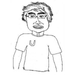 Dibujo para colorear Estudiante Universitario Dibujo De Alumno De Ingenieria Con Lentes Y Playera Para Pintar Y Colorer Sancarlista