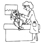 Dibujo para colorear Doctora Pediatra Dibujo De Pediatra Con Nena Para Pintar Y Colorear Mujer Pediatra