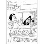 Dibujo para colorear Blancanieves y la Bruja