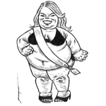 Dibujo para colorear Modelos Gorditas Dibujo De Miss Gordita Para Pintar Y Colorear A Missgordis Gorda En Concurso De Belleza