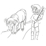 Dibujo para colorear Dibujo De Muchacho Pegandole A Un Caballo Para Pintar Y Colorear A Balam