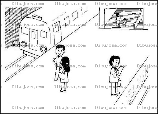 Dibujo para colorear Estacion Del Metro Dibujo De Estacion De Tren Subterraneo O Subway Para Pintar Y Colorear Renfe Transmetro