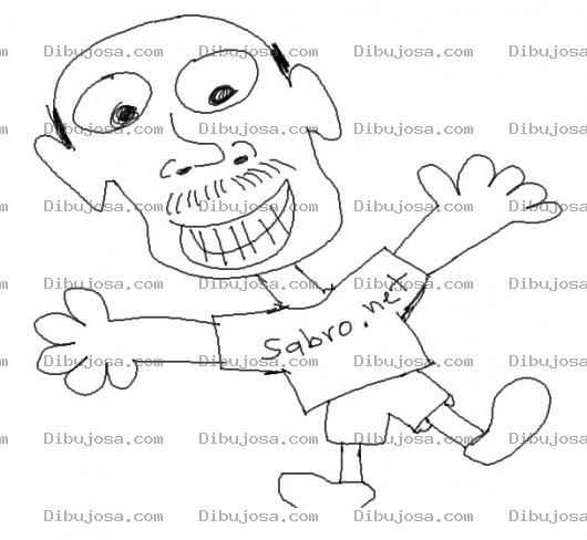 Dibujo para colorear El Viejo Pelon de Sabro.net