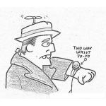 Dibujo para colorear Dibujo De Dick Tracy Con Reloj De Yoyo Para Pintar Y Colorer
