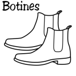 Dibujo para colorear Botines De Cuero Para Pintar Y Colorear Dibujo De Botas De Piel