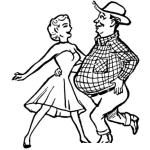 Dibujo para colorear Baile Vaquero Dibujo De Finquero Panzon Bailando Duranguense Con Su Linda Novia Para Pintar Y Colorear Rancheras Country
