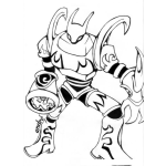 Dibujo para colorear Dibujo De Robot Con Botas Vaqueras Para Pintar Y Colorear Robot Vaquero Del Oeste