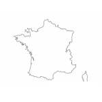 Dibujo para colorear Colorear mapa de Francia