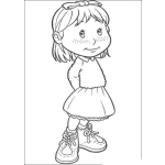 Dibujo para colorear Dibujo De Chiquilla Inocente Para Pintar Y Colorear Nina Con Pequitas En Las Mejillas