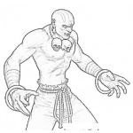 Dibujo para colorear Dibujo De Dhalsim De Street Fighter Para Pintar Y Colorear