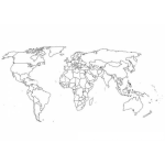 Dibujo para colorear Colorear Mapamundi todos los paises del mundo