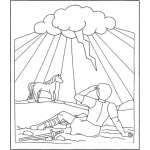 Dibujo para colorear Dibujo De Pablo Ante La Voz De Jesus Para Pintar Y Colorear Dibujos Biblicos