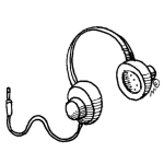 Dibujo para colorear Dibujo De Audifonos De Diadema Para Pintar Y Colorear