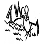 Dibujo para colorear Ibujo De Raton Nandando En El Agua Para Pintar Y Colorear Ratoncito Nadador